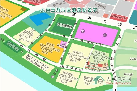 大邑王滩片区道路将启用新命名